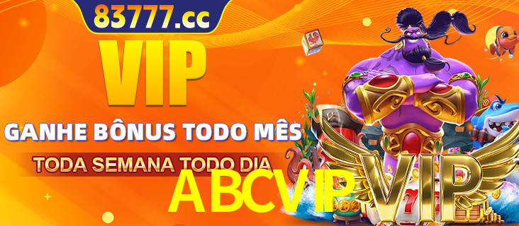 Banner promocional do ABCVIP oferecendo 100% de recompensas adicionais contínuas para quem fizer o login diário (Daily sign-in), com um mascote de coelho.