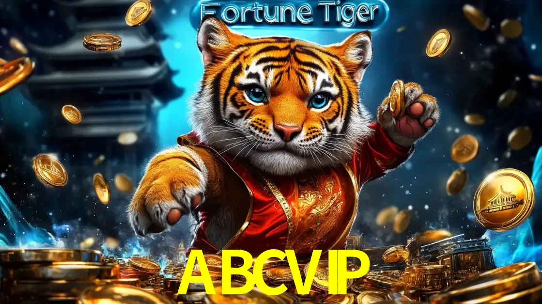 Imagem promocional do jogo de slot Fortune Tiger, com um tigre majestoso em traje tradicional cercado por uma fortuna em moedas de ouro, disponível agora no cassino ABCVIP.